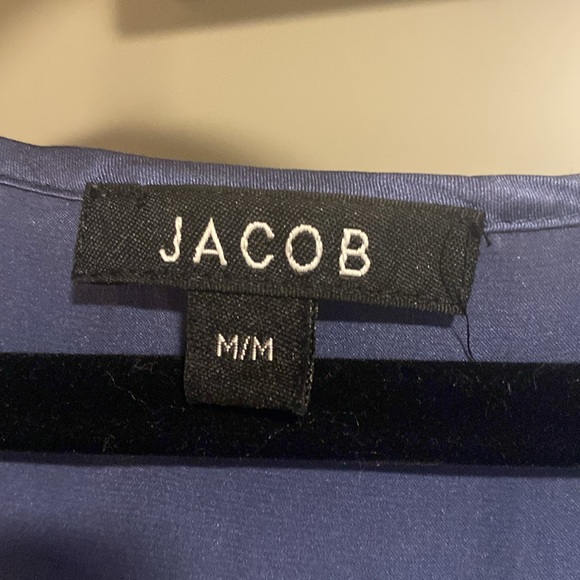 Blue silk tank top - Picture 2 of 2